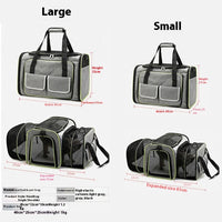 HKM-9024189 Portable Foldable Cat Pet Travel Bag - Breathable Vehicle-Mounted Design