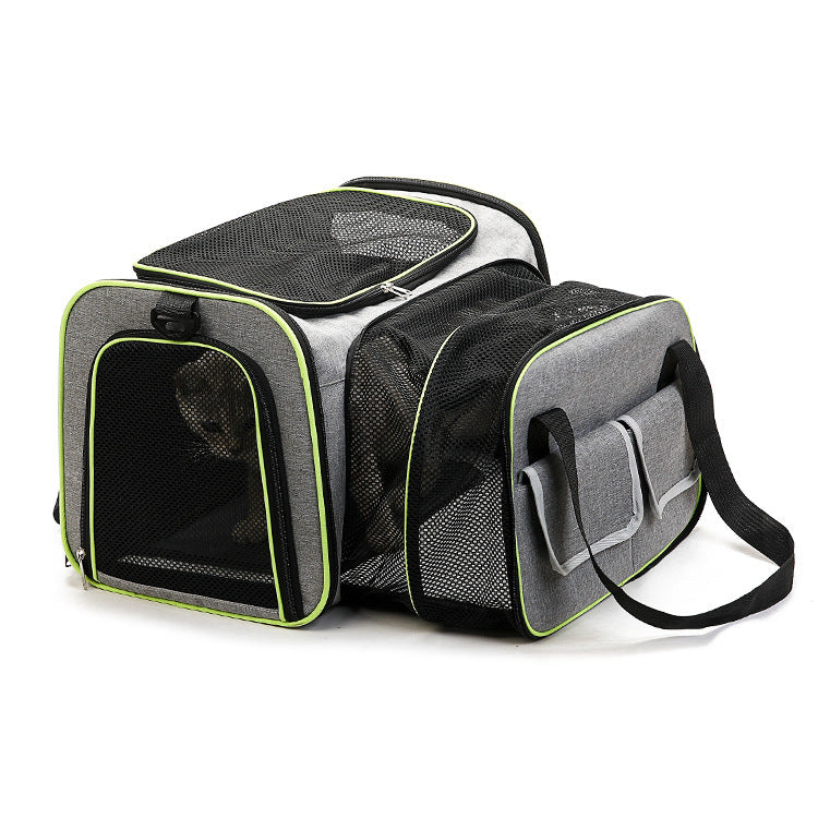 HKM-9024189 Portable Foldable Cat Pet Travel Bag - Breathable Vehicle-Mounted Design