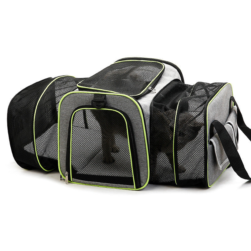 HKM-9024189 Portable Foldable Cat Pet Travel Bag - Breathable Vehicle-Mounted Design