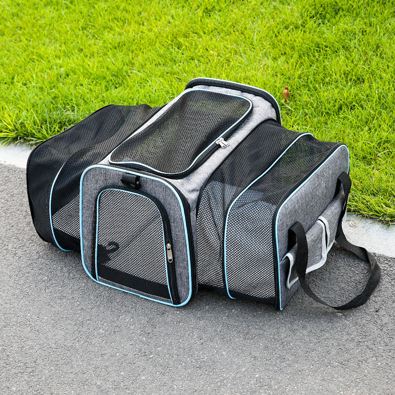 HKM-9024189 Portable Foldable Cat Pet Travel Bag - Breathable Vehicle-Mounted Design