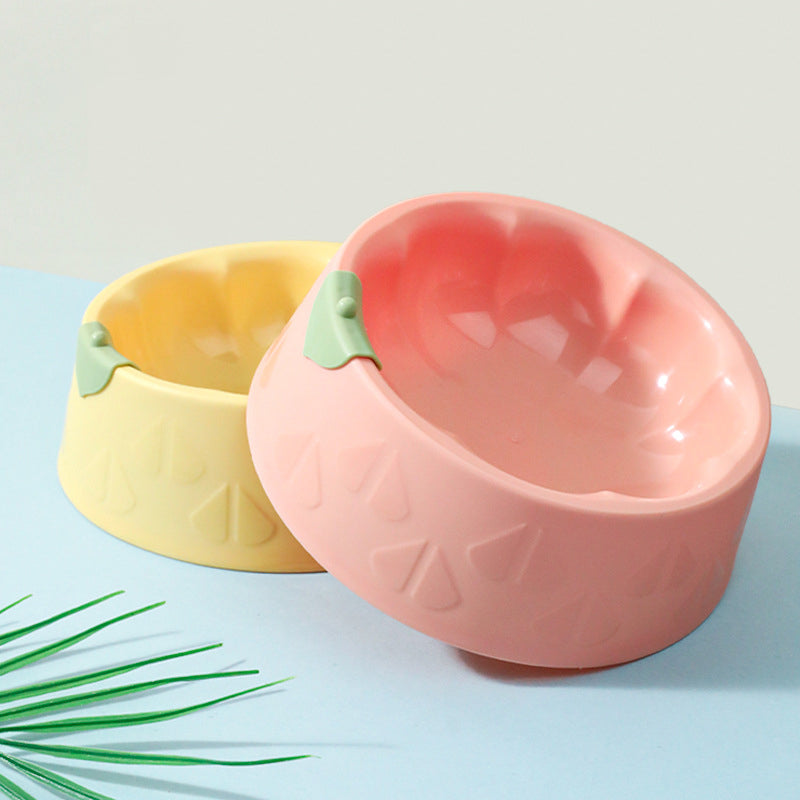 HKM-9025213 Pet Feeding Bowl Set for Dogs and Cats - Double Plastic Dish with Anti-Tipping Design, Easy to Clean