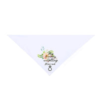 HKM-9025341 White Letter Pattern Scarf for Dogs - Polyester Neck Size 25-48CM, Suitable for All Seasons and Special Occasions
