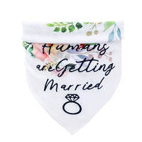 HKM-9025341 White Letter Pattern Scarf for Dogs - Polyester Neck Size 25-48CM, Suitable for All Seasons and Special Occasions