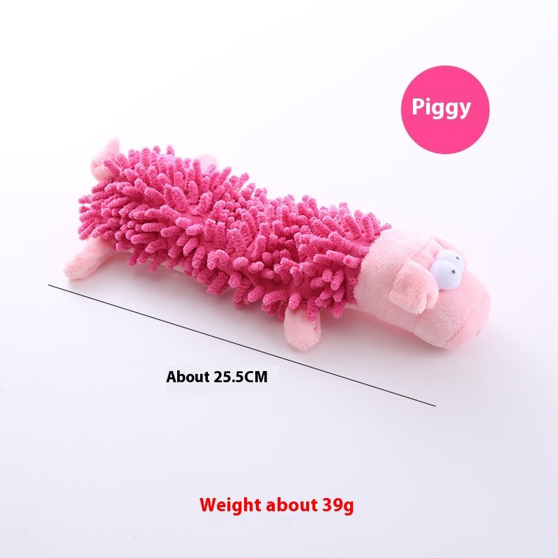 HKM-9027389 Plush Microfiber Molar Pet Toy in Various Animal Designs for Dogs