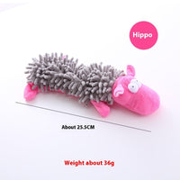 HKM-9027389 Plush Microfiber Molar Pet Toy in Various Animal Designs for Dogs