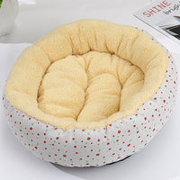 HKM-9027773 Cozy Cat and Dog Bed with Winter Warm Pet Mat - 50 cm Diameter