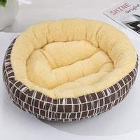 HKM-9027773 Cozy Cat and Dog Bed with Winter Warm Pet Mat - 50 cm Diameter