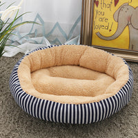 HKM-9027773 Cozy Cat and Dog Bed with Winter Warm Pet Mat - 50 cm Diameter