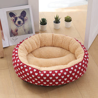 HKM-9027773 Cozy Cat and Dog Bed with Winter Warm Pet Mat - 50 cm Diameter
