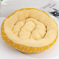HKM-9027773 Cozy Cat and Dog Bed with Winter Warm Pet Mat - 50 cm Diameter