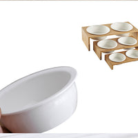 HKM-9027901 Ceramic Double Pet Food Bowl - Large, Medium, Small, and Extra Large Sizes Available
