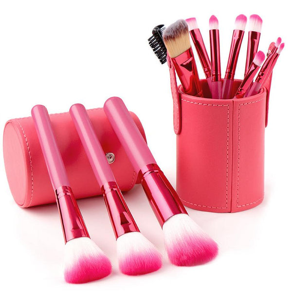 HKM-902867 Beginner's Beauty Tool Set in Multiple Colors - Red, Black, Green, Purple with Artificial Fiber Bristles