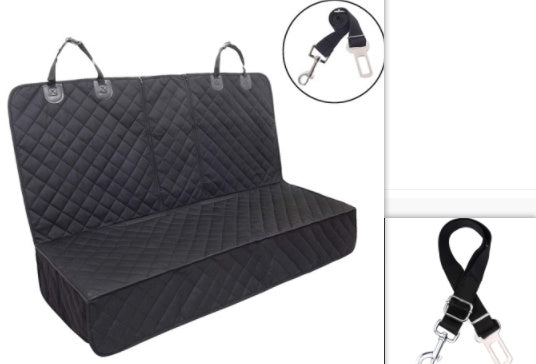 HKM-9029565 Durable Oxford Cloth Dog Car Seat Pad - Black, Single Seat Design
