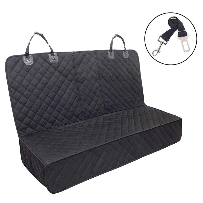 HKM-9029565 Durable Oxford Cloth Dog Car Seat Pad - Black, Single Seat Design