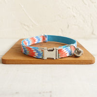 HKM-9029693 Adjustable Polyester Cat Collar with Lock Closure and Printed Design