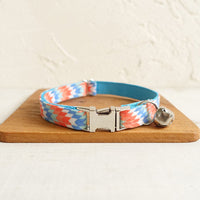 HKM-9029693 Adjustable Polyester Cat Collar with Lock Closure and Printed Design