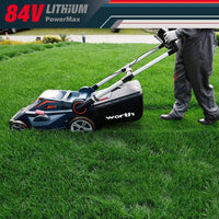 HKM-902995 Cordless Electric Lawn Mower 84V Brushless Self-Propelled Garden Grass Cutter