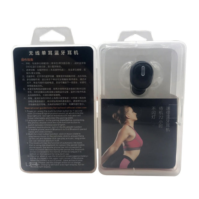 HKM-902995 Mini Bluetooth Headset X9 - Single Ear with Voice Control, Battery Display, Multi-Point Connection, NFC, and Call Function