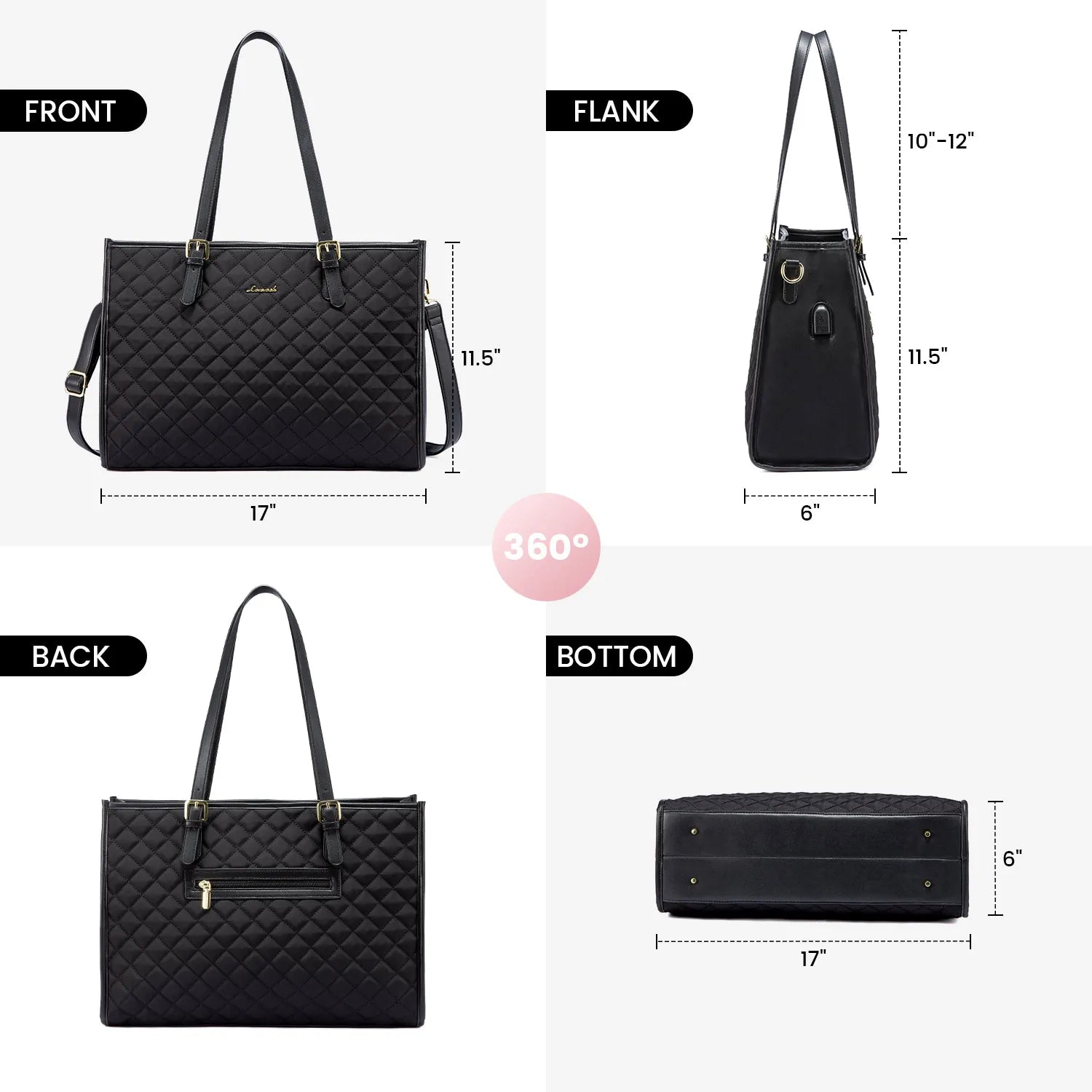 HKM-903187 Stylish 2-Piece Tote Handbag and Clutch for Women's Travel, Shopping, and Work