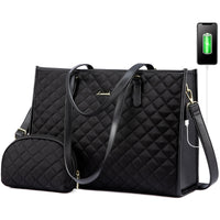 HKM-903187 Stylish 2-Piece Tote Handbag and Clutch for Women's Travel, Shopping, and Work