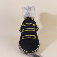 HKM-9033149 Trendy Gold Thread Polyester Jacket for Pets - XS to XL Sizes Available