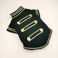 HKM-9033149 Trendy Gold Thread Polyester Jacket for Pets - XS to XL Sizes Available