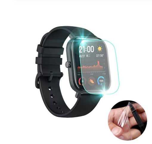 HKM-903315 Curved Full Screen HD Anti-Scratch Film for Huami Amazfit GTS with Mirror and Anti-Fingerprint Features