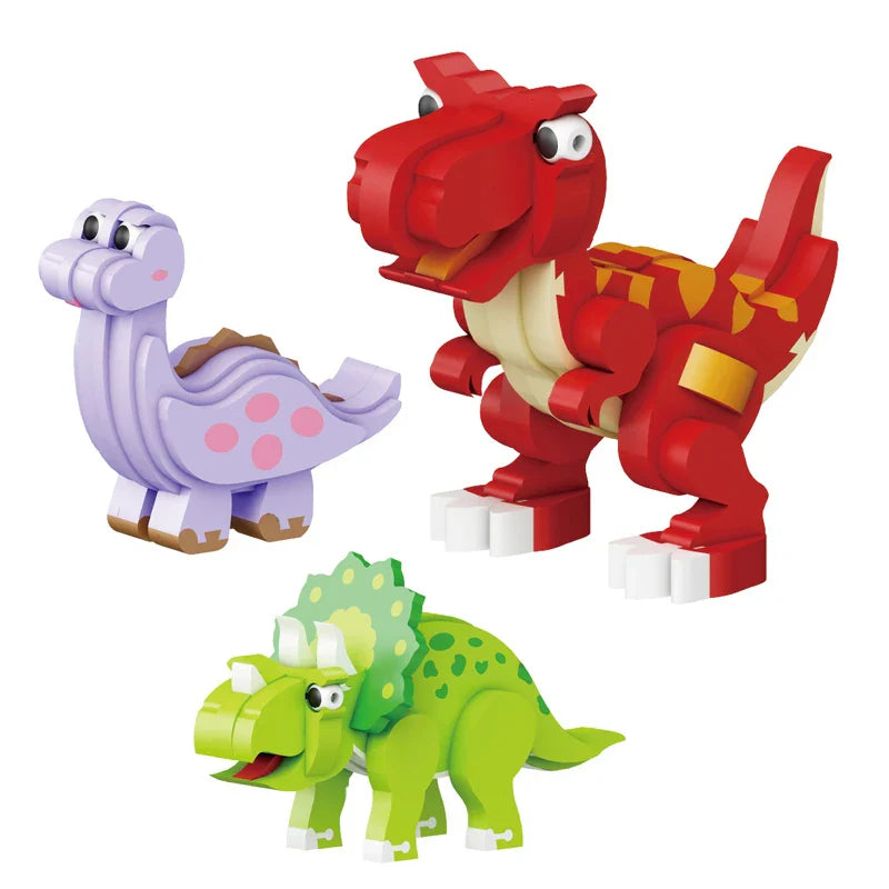 HKM-903379 3D Dinosaur EVA Building Block Puzzle - Educational DIY Toy for Kids Ages 3+