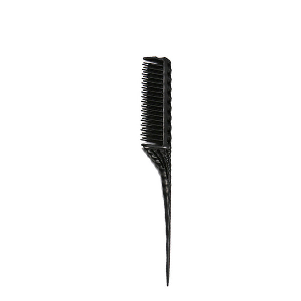 HKM-903379 Three-Row Pointed Tail Hairdressing Comb - Durable Plastic Design