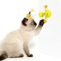 HKM-9034301 Spring Cat Toy with Rotating Balls - Durable Eco-Friendly ABS for Engaging Playtime