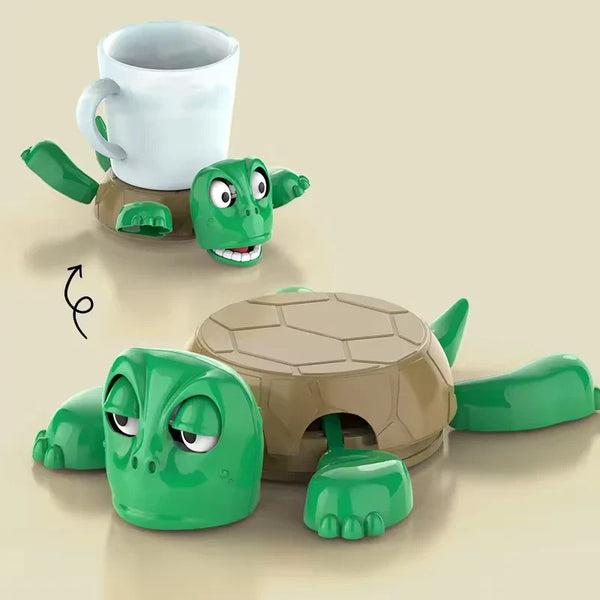 HKM-903443 3D Animated Turtle Coaster Drink Holder with Fun Expressions for All Ages