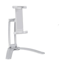 HKM-903507 Wall-Mounted iPad Bracket for 5-15.6 Inch Devices, Adjustable Desktop Live Broadcast Support Frame in Silver-White and Black