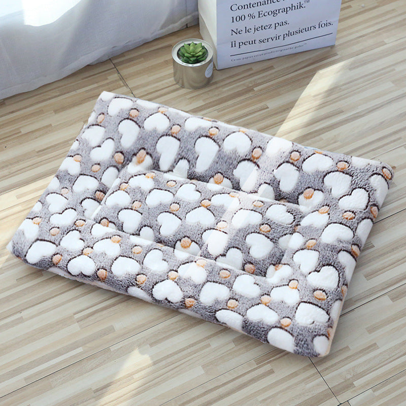 HKM-9035325 Cozy Coral Fleece Winter Pet Sleeping Pad with Various Fun Designs