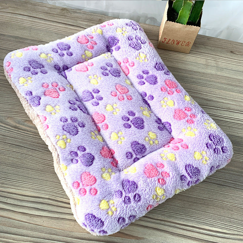 HKM-9035325 Cozy Coral Fleece Winter Pet Sleeping Pad with Various Fun Designs
