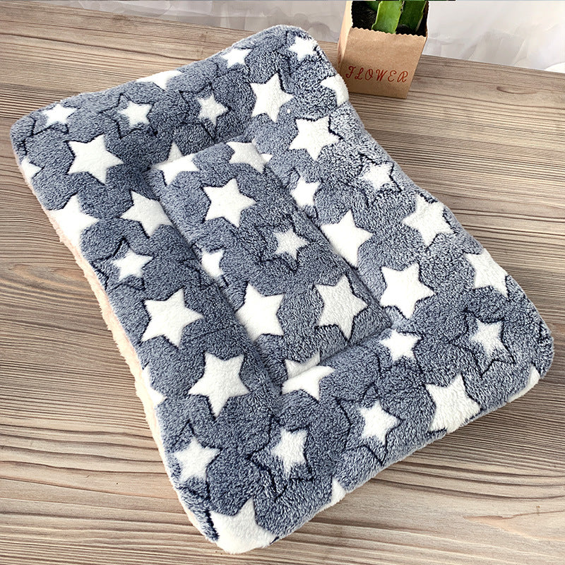 HKM-9035325 Cozy Coral Fleece Winter Pet Sleeping Pad with Various Fun Designs