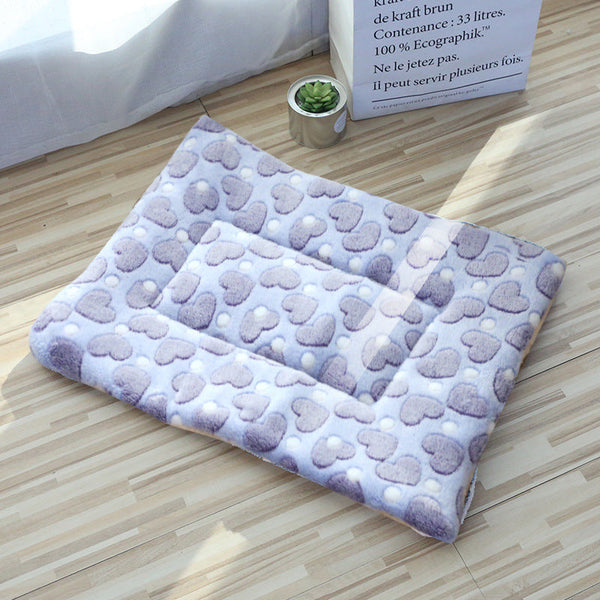 HKM-9035325 Cozy Coral Fleece Winter Pet Sleeping Pad with Various Fun Designs