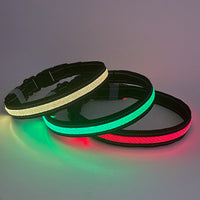 HKM-9035453 USB Rechargeable Shiny Black Dog Collar in Multiple Sizes