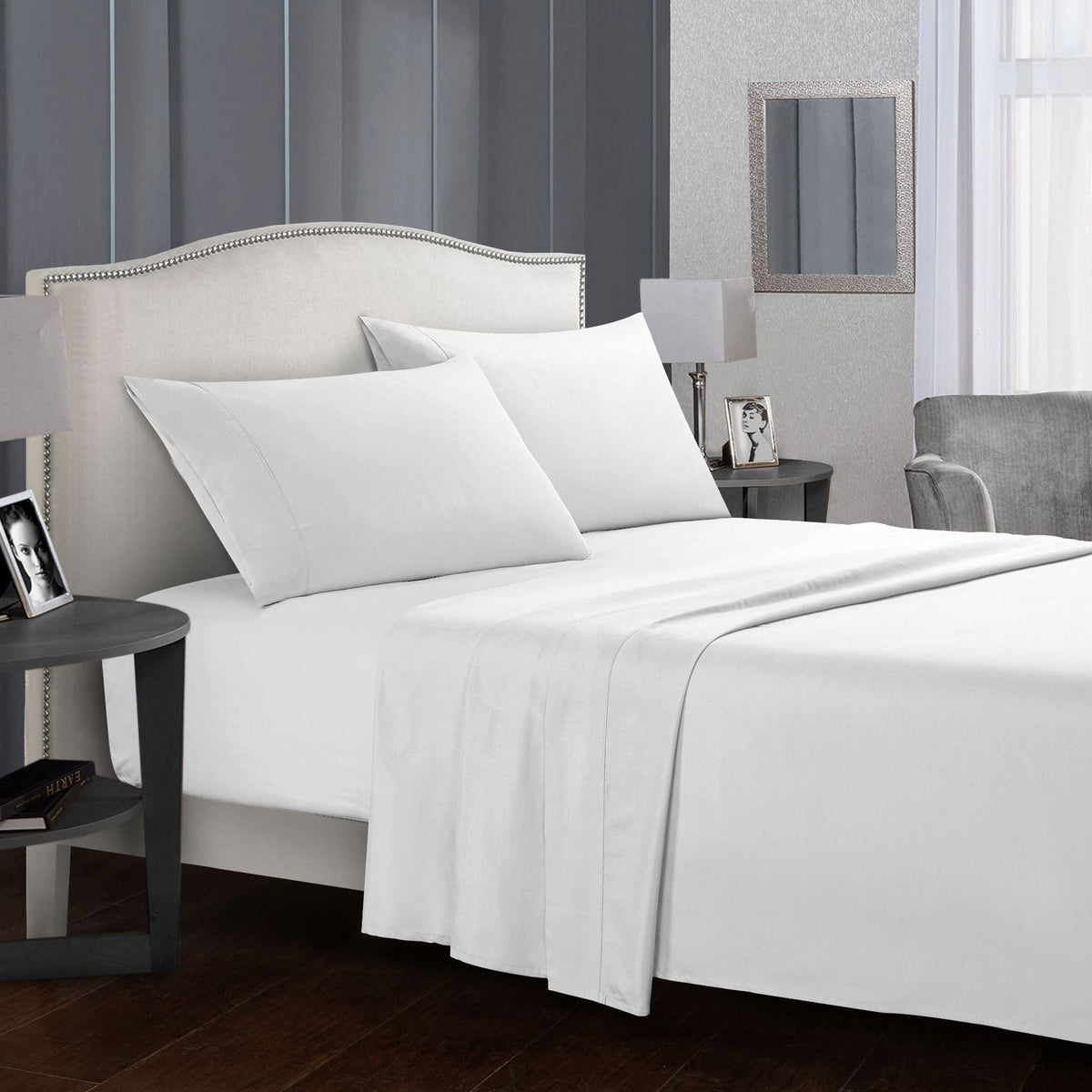 HKM-903571 Soft and Comfortable Four-Piece Bed Sheet Set in Multiple Sizes