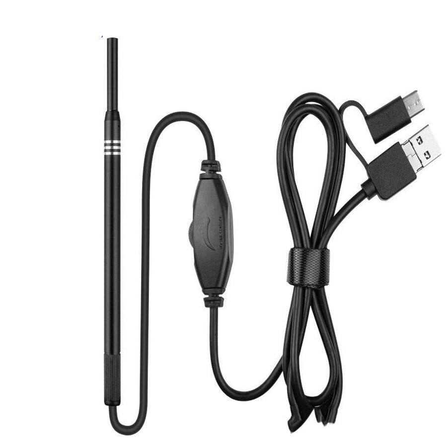 HKM-903699 3-in-1 Visual Otoscope with USB Connectivity for Android and PC, 5.5mm Camera, Adjustable LED Lighting