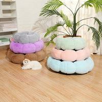 HKM-9037501 Cozy Plus Velvet Thick Round Cat Litter Kennel - Warm, Durable & Breathable Pet Nest