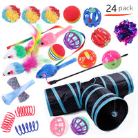HKM-9038525 Interactive Cat Toy Set with Colorful Channels and Random Accessories