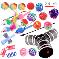 HKM-9038525 Interactive Cat Toy Set with Colorful Channels and Random Accessories
