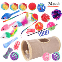 HKM-9038525 Interactive Cat Toy Set with Colorful Channels and Random Accessories