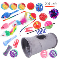 HKM-9038525 Interactive Cat Toy Set with Colorful Channels and Random Accessories