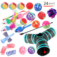 HKM-9038525 Interactive Cat Toy Set with Colorful Channels and Random Accessories