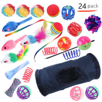 HKM-9038525 Interactive Cat Toy Set with Colorful Channels and Random Accessories