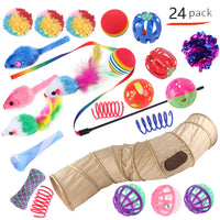 HKM-9038525 Interactive Cat Toy Set with Colorful Channels and Random Accessories