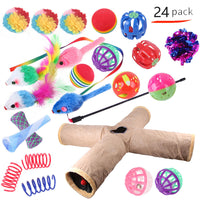 HKM-9038525 Interactive Cat Toy Set with Colorful Channels and Random Accessories
