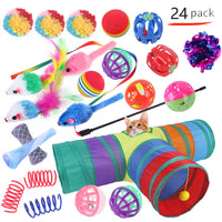 HKM-9038525 Interactive Cat Toy Set with Colorful Channels and Random Accessories