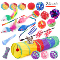 HKM-9038525 Interactive Cat Toy Set with Colorful Channels and Random Accessories